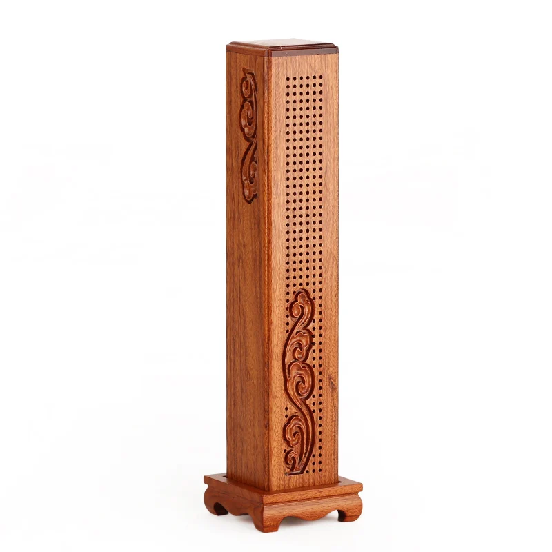 The wooden barrel incense  box vertical wooden sandalwood incense purple Tan rosewood incense incense canister Ta