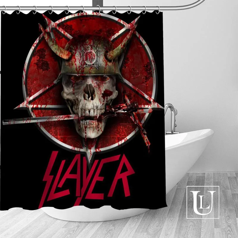 Slayer Shower Curtains Custom Bathroom Curtain Waterproof Bathroom Fabric Polyester Shower Curtain 1pcs Custom