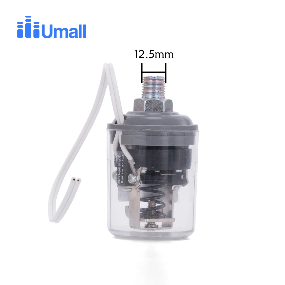 

1/4NPT Screw Automatic Pressure Controller Sensor 1.0bar to 1.8bar Water Regulator Monitors Switch 220v Booster Pump Spare Part