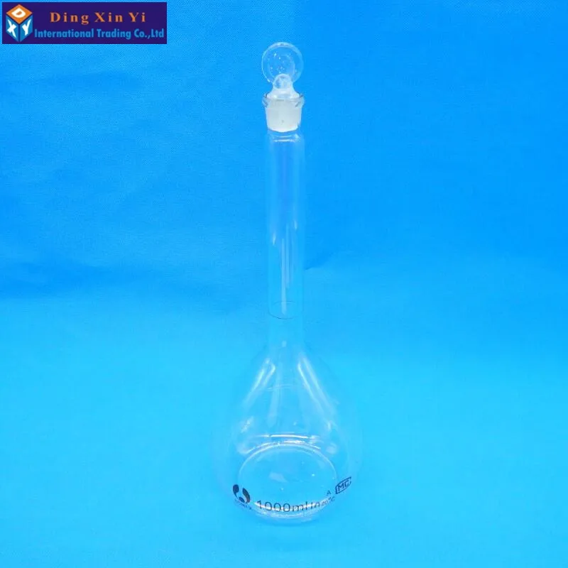 1000ml Transparent volumetric flask flint glass flask volumetric Laboratory volumetric flask