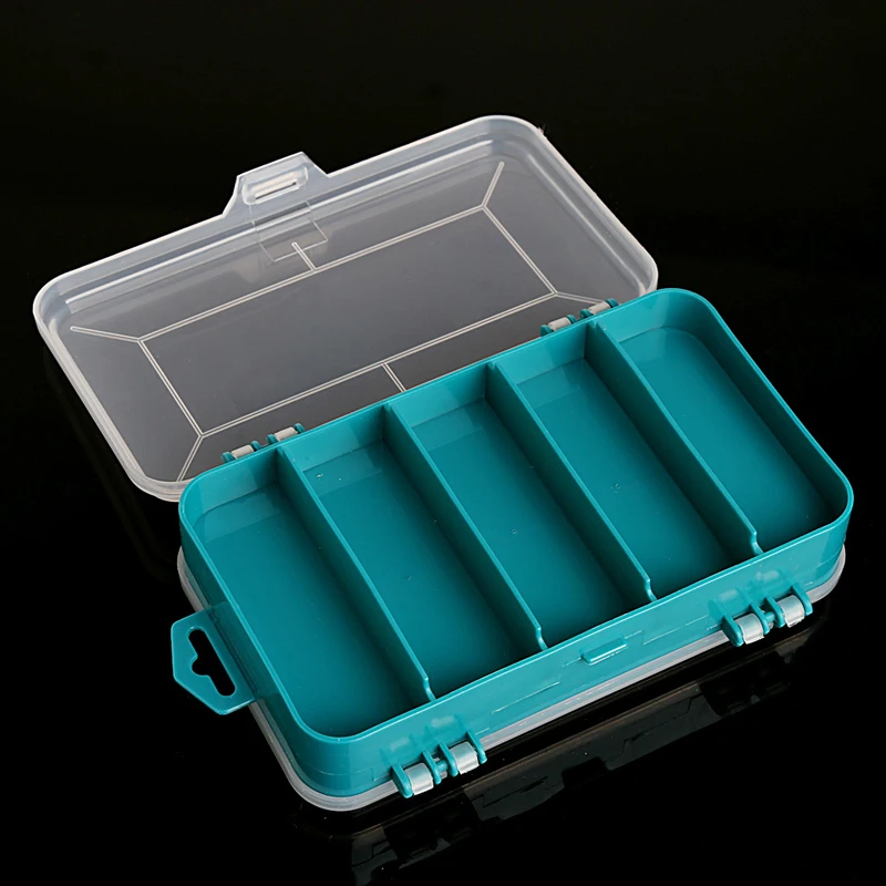 OOTDTY 1PC Tool Box Transparent Double-Side Multifunctional Storage Tool Organizing Case Plastic Case