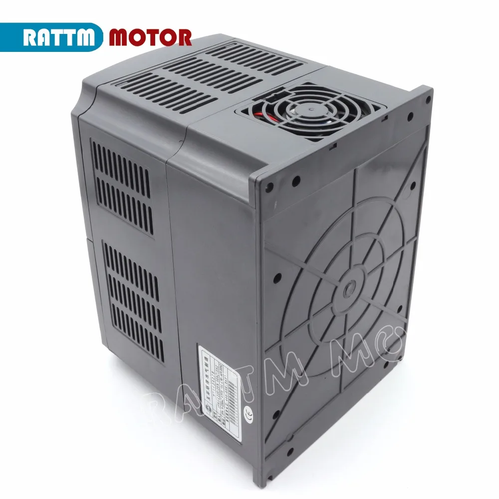 อินเวอร์เตอร์ความถี่ VFD Huan Yang ยี่ห้อ4KW 220V หรือ380V 4HP 18A แกนมอเตอร์ควบคุมความเร็วสำหรับ CNC มิลลิ่ง