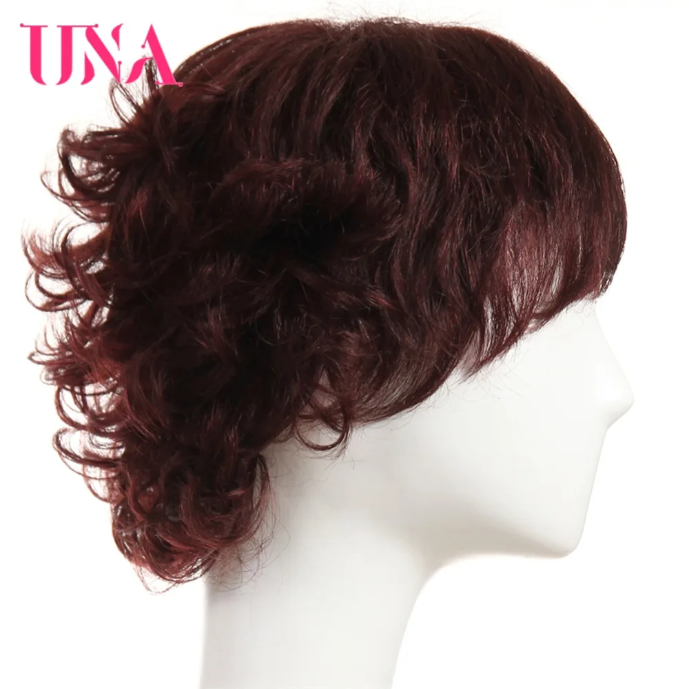 UNA Non-Remy Malaysian Human Hair Funmi Curly Wigs For Women 150% Density #1 #1B #2 #4 #27 #30 #33 #99J #BURG #350 #2/33