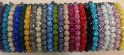 10mm wholesale can choose color mixed mix color options handmade  crystal  Bracelet  for women men Bangles lot p79