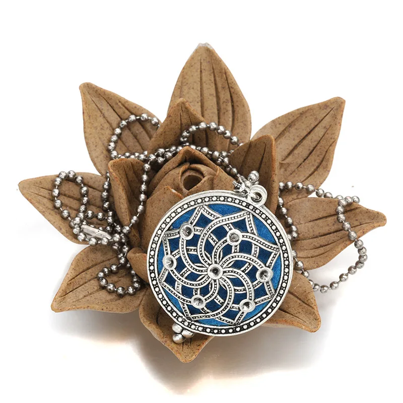 MODKISR Wholesale 30mm High Quality Hot Magnetic Aromatherapy Diffuser Jewelry  Star Locket Pendant Essential Oil Scent Necklace