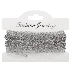 10 meters width 3.6MM Gold Silver Stainless Steel Necklace Extended Chain Link Chains Jewelry Accessories
