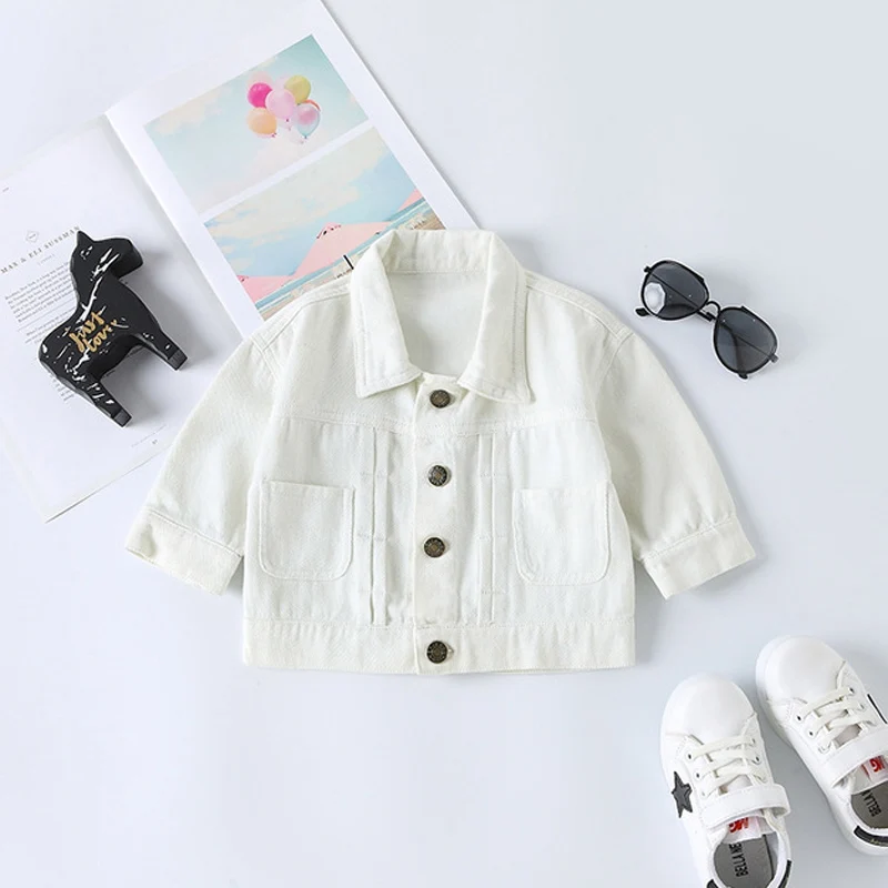 2019 New Arrival Baby Girls Boy Denim Jacket Casual Long Sleeve Jeans Jacket Fashion Outerwear Baby Clothes LZ104