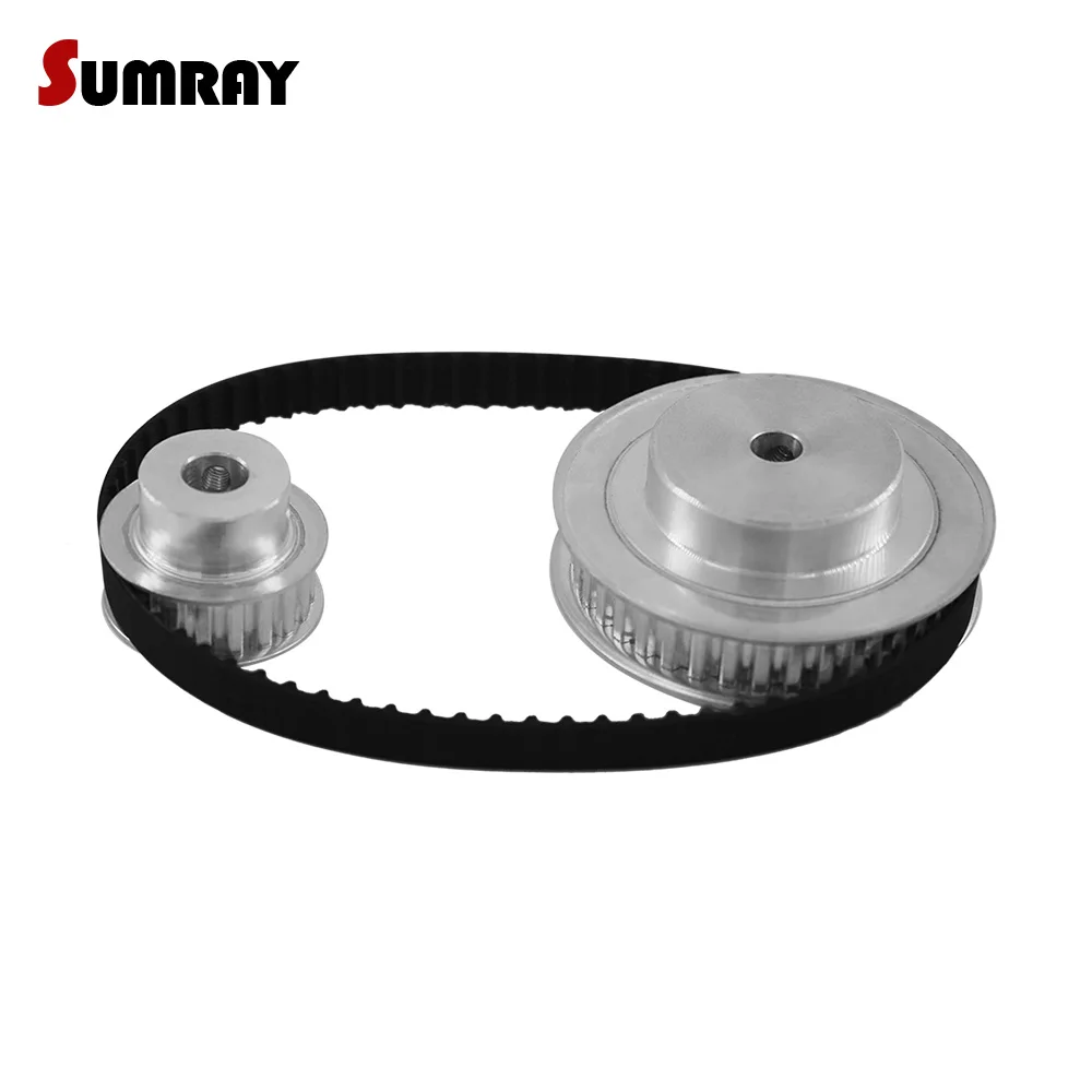 XL Timing Pulley Belt Set XL 20T 40T Reduction 1:2 140XL Transmission Belt 100mm Center Distance Tooth Belt Pulley Kit