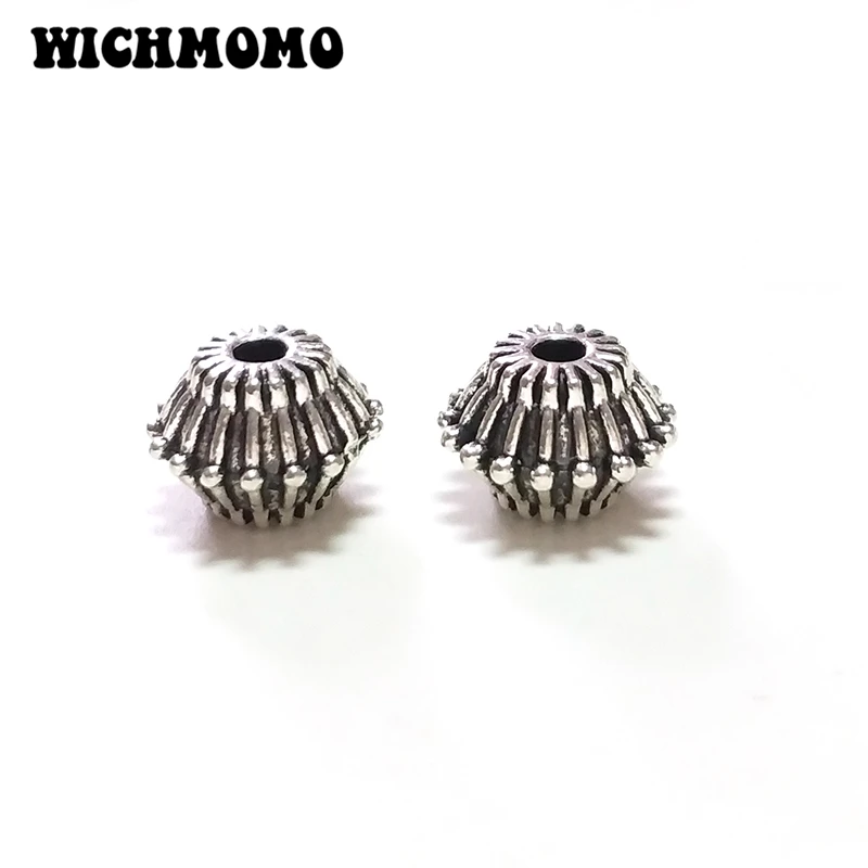 2021 New Fashion 10pieces 12*8MM Fashion Cute  Round Zinc Alloy Metal Beads for DIY Bracelet Necklace Jewelry Accessories