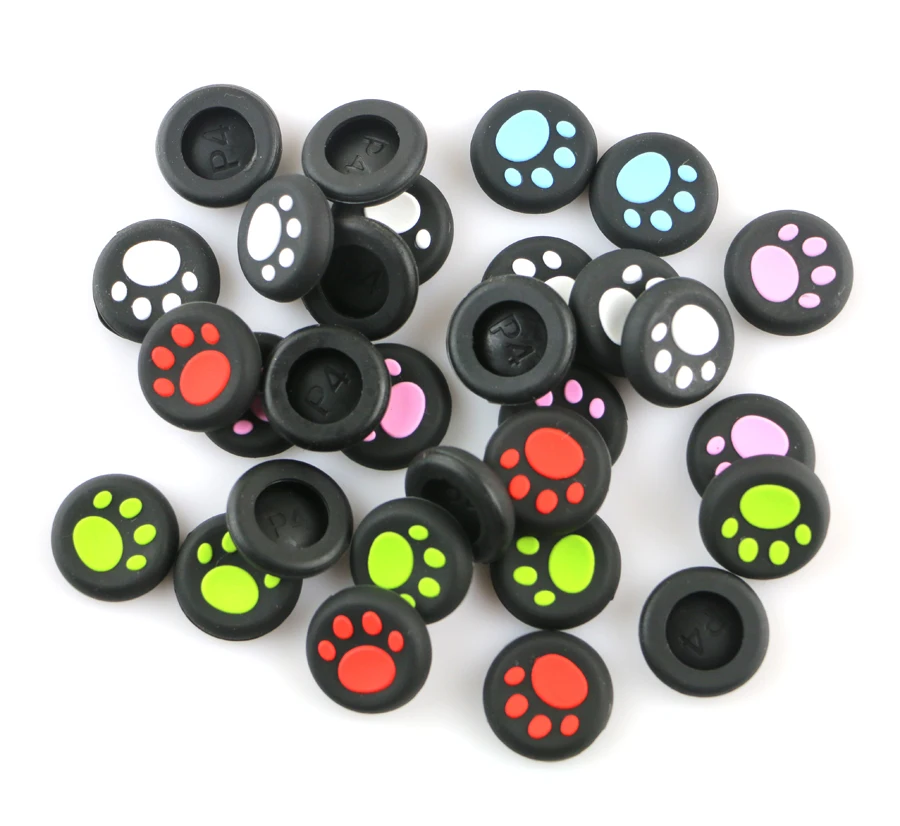 100pcs/lot Cat Claw Style Silicone Analog Controller Grips Caps Cover Grips for PS4 PS3 PS5 For Xbox 360