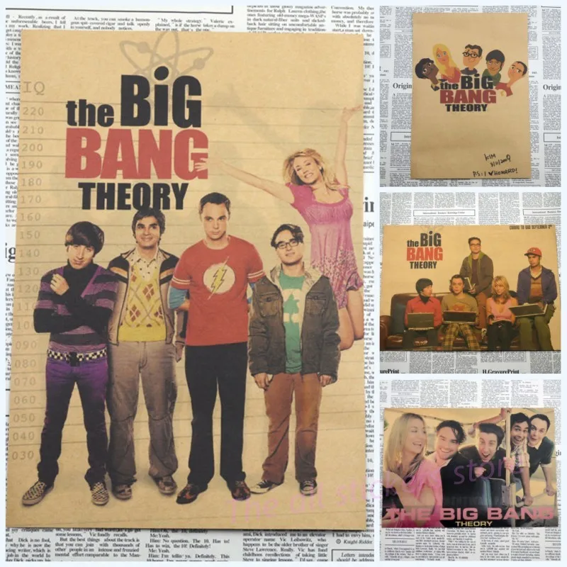 The big bang theory Sheldon TV drama movie star posters Kraft paper, restoring ancient ways bar sitting room adornment/ 1017