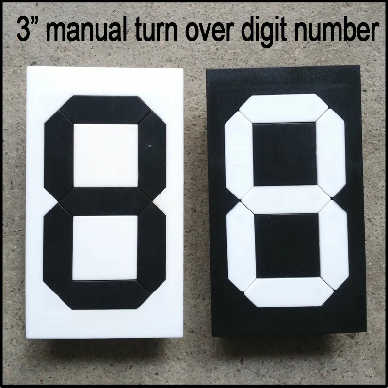 3 inch manual turn over digit number