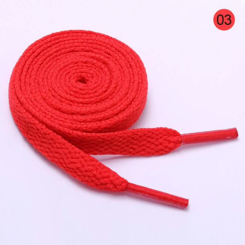 80/100/120cm New wide flat 26 colors solid colors sport boots shoe laces strings shoelace image 6