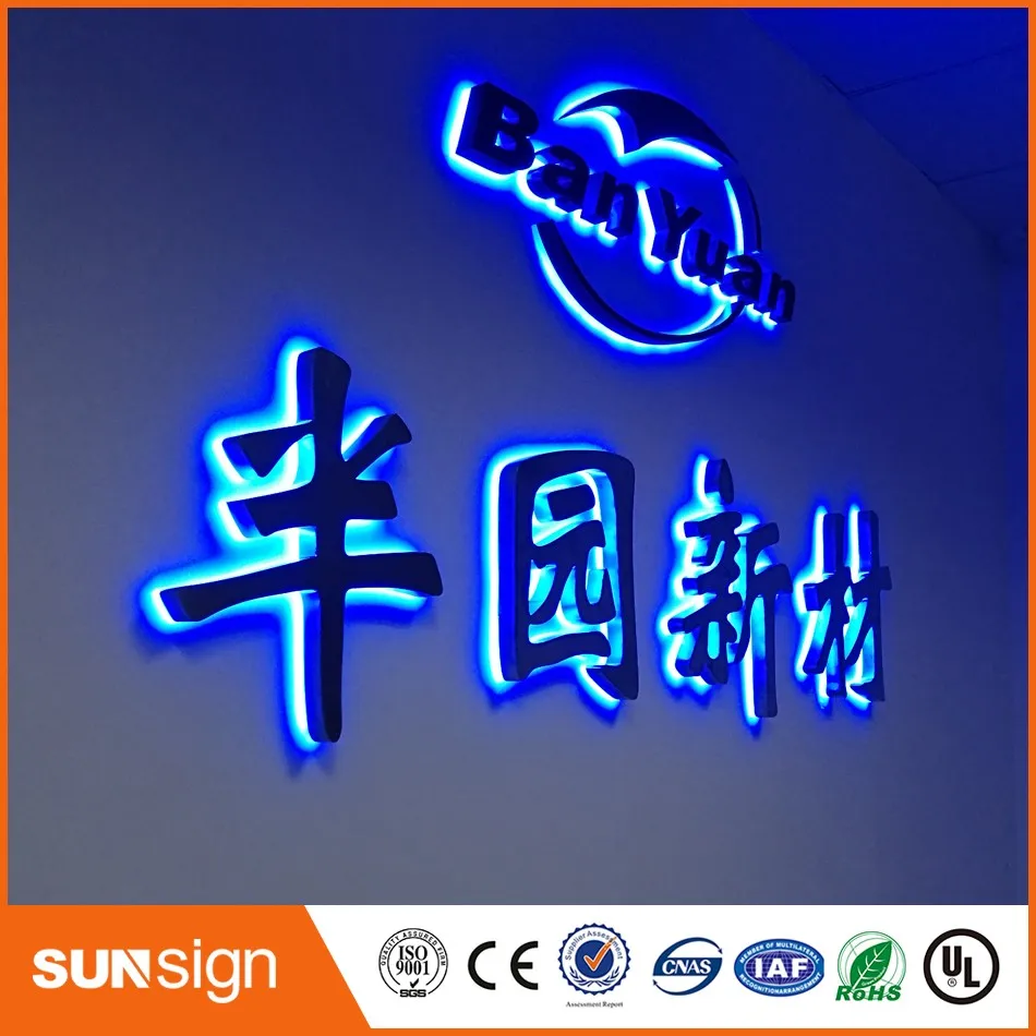 Groothandel Frontlit Rvs Led Verlichte Reclameborden