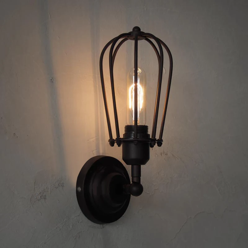 

E27 European creative retro style warm wrought iron modern staircase wall lamp