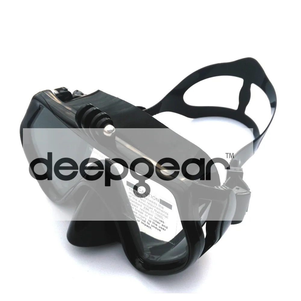 Deepgear Camera scuba diving mask One window tempered diving mask for adult Black silicone mask to Gopro hero Xiaoyi SJ Cameras