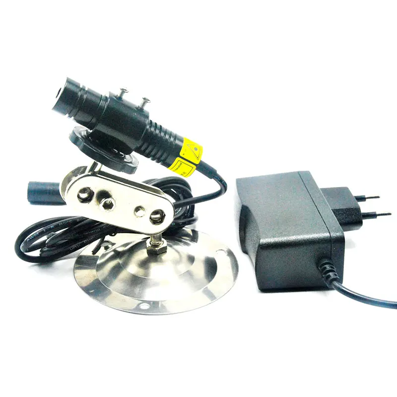 

1668 Dot/Line/Cross Focusable Red Laser Module 650nm 100mW Positioning Machine with 5V Adapter Holder Heatsink