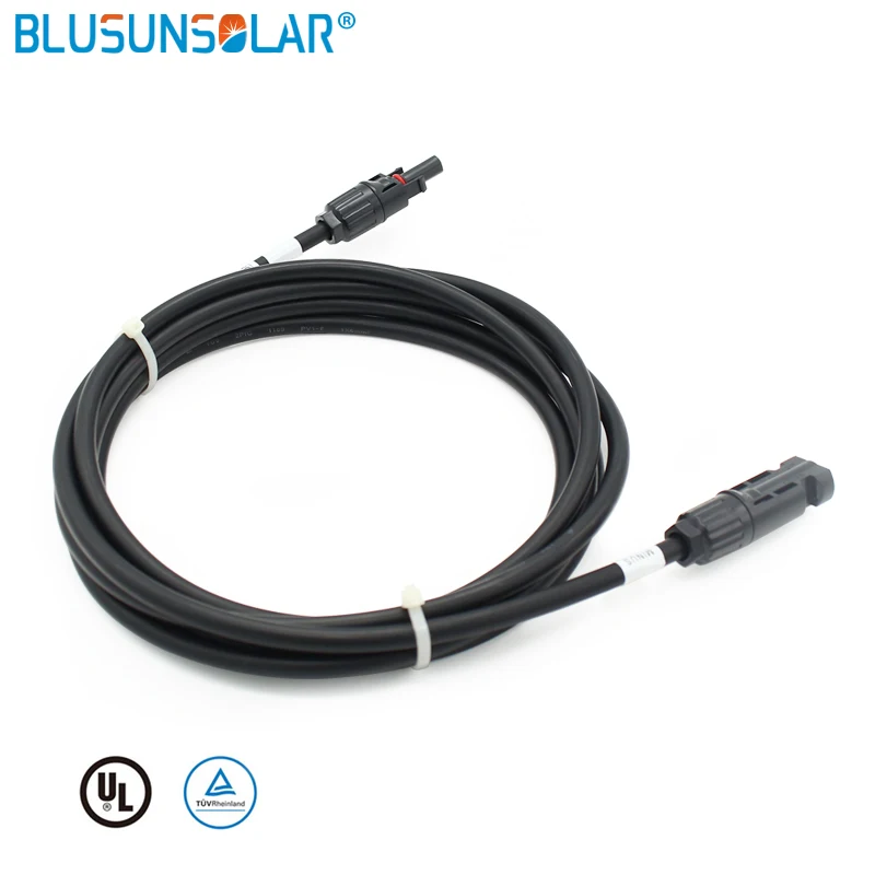 

Free shipping 1M 10AWG Double Layer PV Solar Cable 6mmsq Extension for Solar Panels with Solar Male and Female Connector