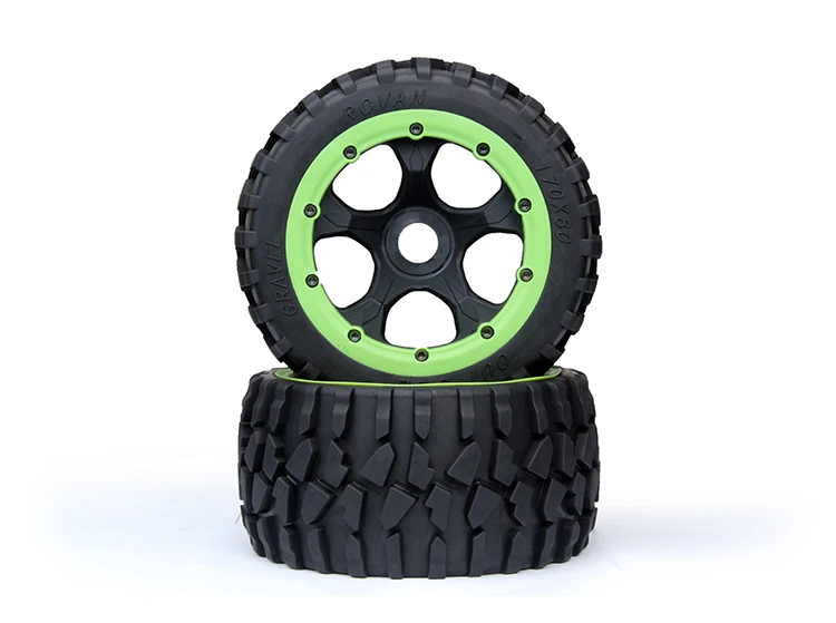 gravel off-road tires and wheels assembly kit for 1:5 KM ROVAN ROFUN HPI BAJA 5B