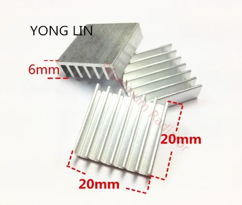 

300PCS ic Heat sink Cooling 20*6-20mm Aluminum Heatsink Cooler For DDR VGA Computer/