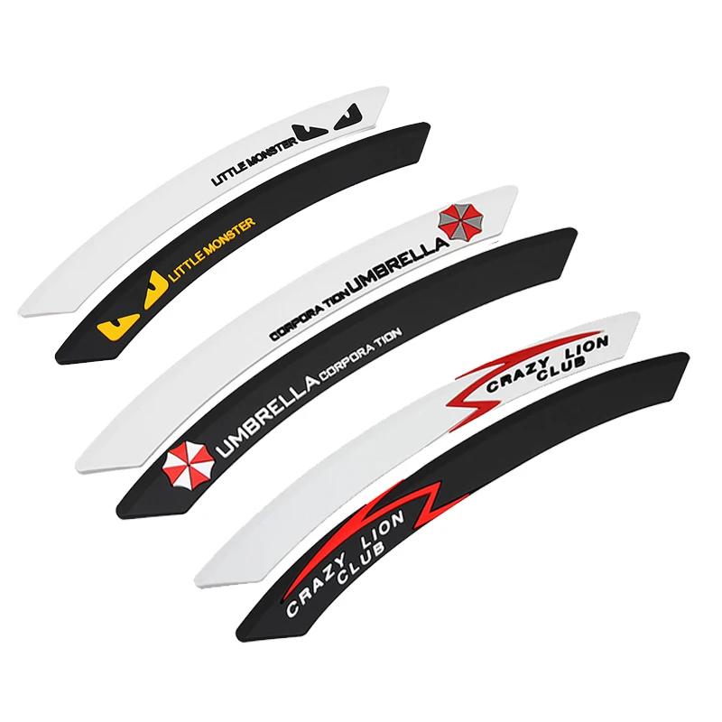 ZD 2 قطعة سيارة عجلة الحاجب ل ألفا روميو 159 BMW E46 E39 E36 E90 أودي A3 A6 C5 A4 B6 B8 الزخرفية المضادة للتصادم قطاع ملصق #6