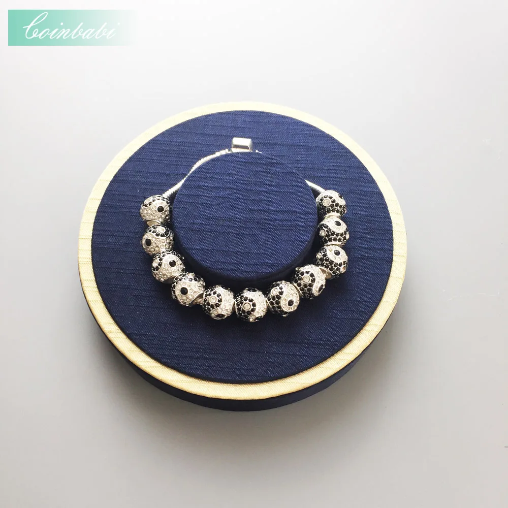Beads Pendant Yin Yang Large Hole For Women Men Trendy Gift Europe Style Karma Silver Charm Jewelry Fit  Bracelet Necklace