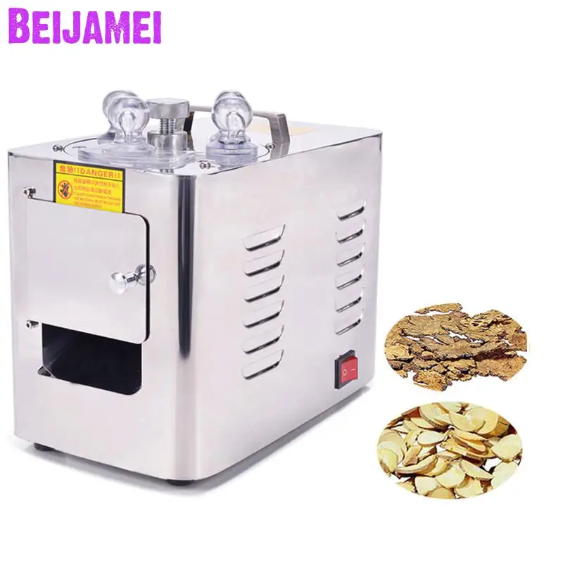 BEIJAMEI High Efficiency Commercial Medicine Ginseng Slicer Electric Chinese Herb Slicing Cutter Machine Price