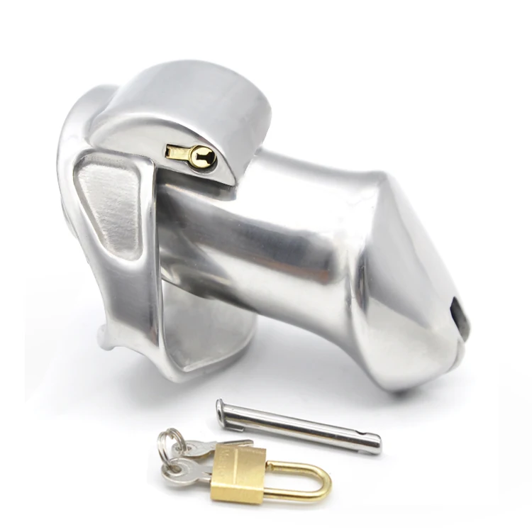 CHASTE BIRD Male 316L Stainless Steel Luxury Standard Penis Cage Chastity Device with 2 Magic Locks Sex Toys Cock Ring A338