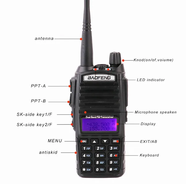 Profesjonalne dwuzakresowy vhf uhf baofeng uv 82 uv82 Walkie Talkie 10km PTT Vox do przenośne CB-Radio stacji poręczny radio handphone