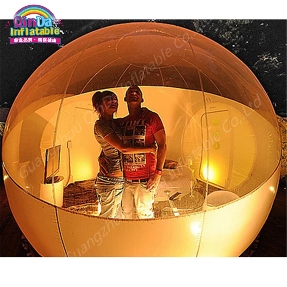 2 Rooms Inflatable Bubble Tent Family Use Transparent Camping Tent For Outdoor Camping