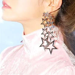 Statement Stars Long Earrings For Women Fashion Party Jewelry Bijoux Big Earrings Gift