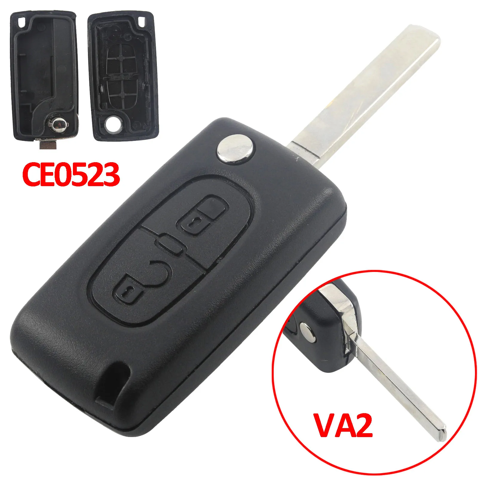 Jingyuqin CE0536/523 Flip Remote Key Case Shell Für Peugeot 307 308 407 408 Citroen C3 C4 C5 C6 Berlingo Picasso Xsara HU83/VA2