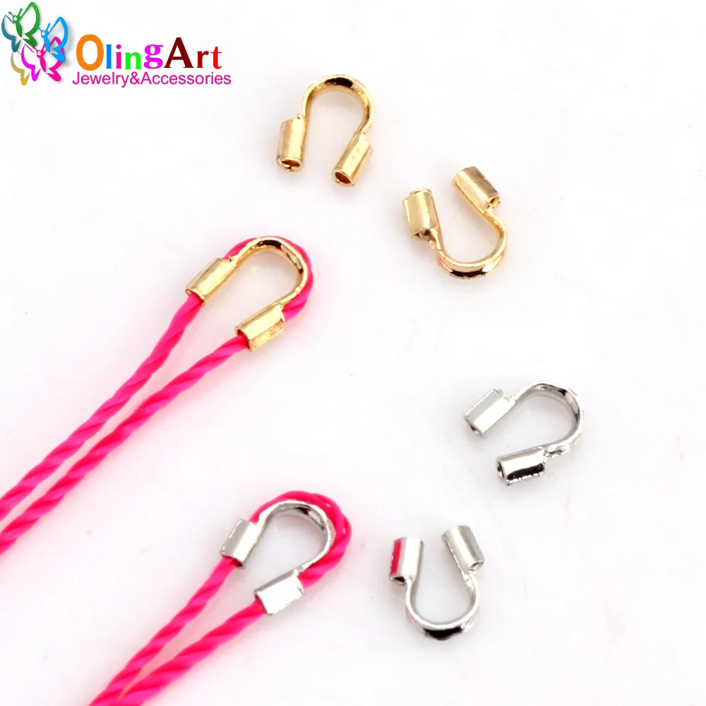 OlingArt 4MM 60pcs Plating Rhodium/Gold high quality Copper 