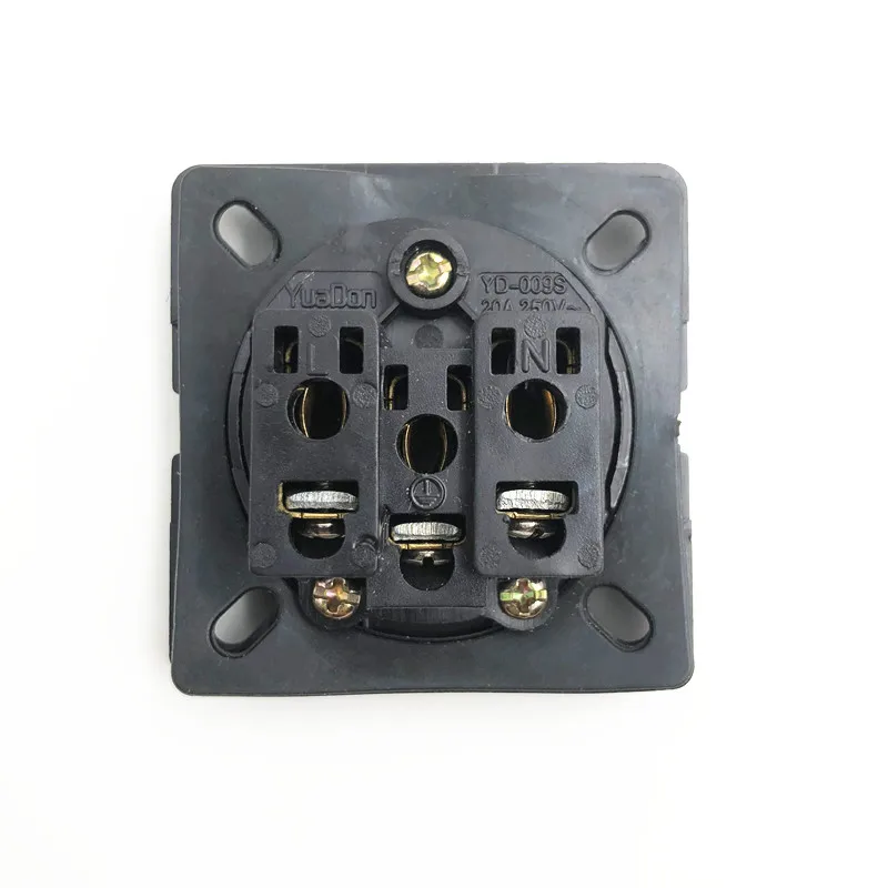 Black Square black Brazil standard 20A 250V Switzerland power surface mounted receptacle Waterproof dustproof industry socket