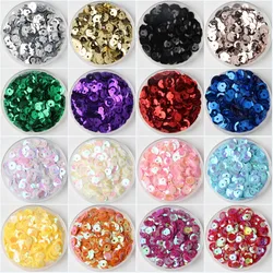 PVC redondo copo lantejoulas para mulheres, Paillettes, acessórios de costura, artesanato casamento, multi tamanho 4mm, 5mm, 6mm, 8mm, 10g por lote