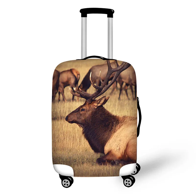 Case cover cases for suitcases protective cover Travel accessories Elk 3D Animal Travel Cats Luggage zipper suit 18-32 Inch