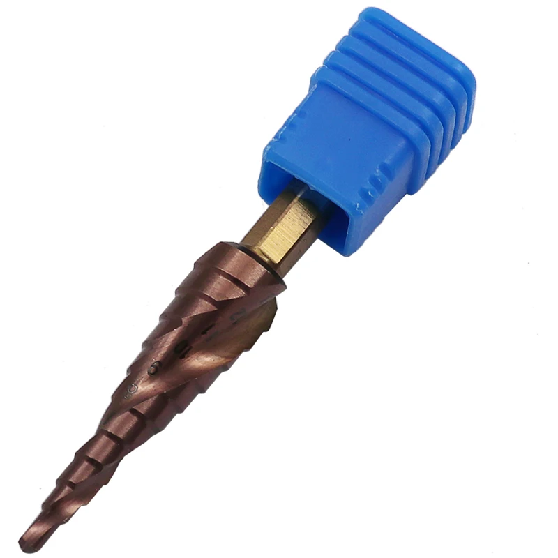 HSS-Co M35 Cobalt Step Drill Bit 3-13mm Step Drill 1/4 Inch Hex Shank Woodworking Bits