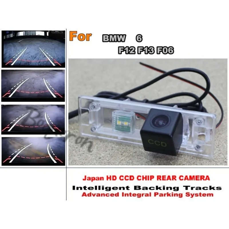 

For BMW 6 Series F12 F13 F06 Smart Tracks Chip Camera / HD CCD Intelligent Dynamic Parking Car Rear View Camera