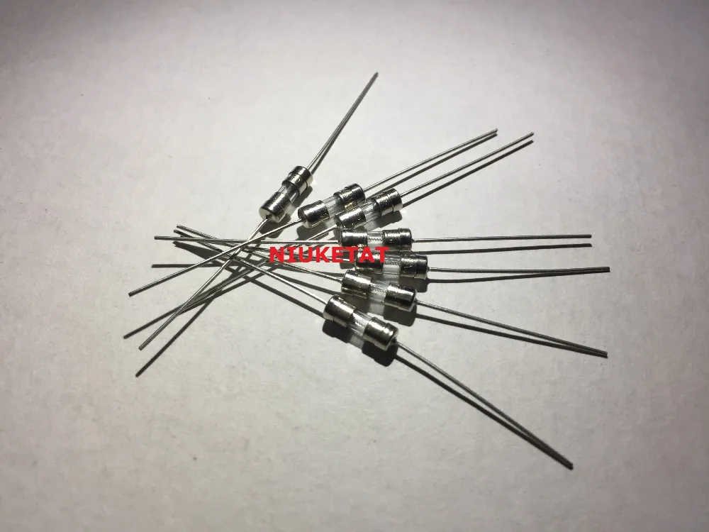 

NIUKETAT 200pcs 3.6*10mm T3.15A 250V slow Axial fuse Glass Tube with lead wire 3.6*10 T3.15A 250V slow fuse