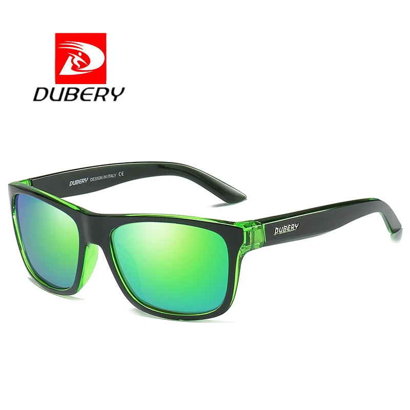 DUBERY Polarized Sunglasses Men Driving Shades Male Retro Sun Glasses For Men Mirror Goggle Brand Design Oculos Zipper Box UV400