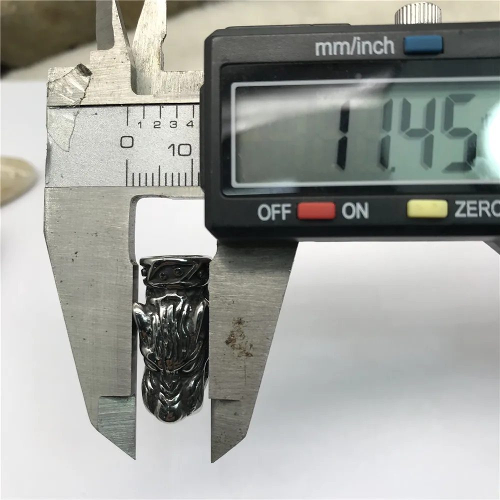 316l Stainless Steel Wolf Head Bead Accessories Metal Spacer 4mm Charms Beads DIY Beaded Bracelet For Jewelry Making