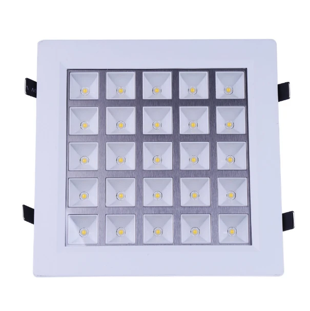 Free Shipping Ultra thin Design AC85v-265v 25W Led panel lights Recessed Grid Downlight Lattice Ceiling Channel