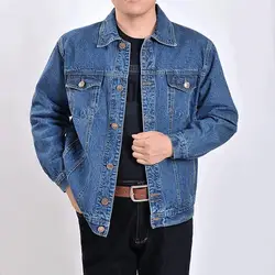 B Men's Outwear Cowboy Jackets Clothing 2025 Spring Autumn Large Size Jacket Coat Male Button Casual Blue Denim Jacket S-4XL