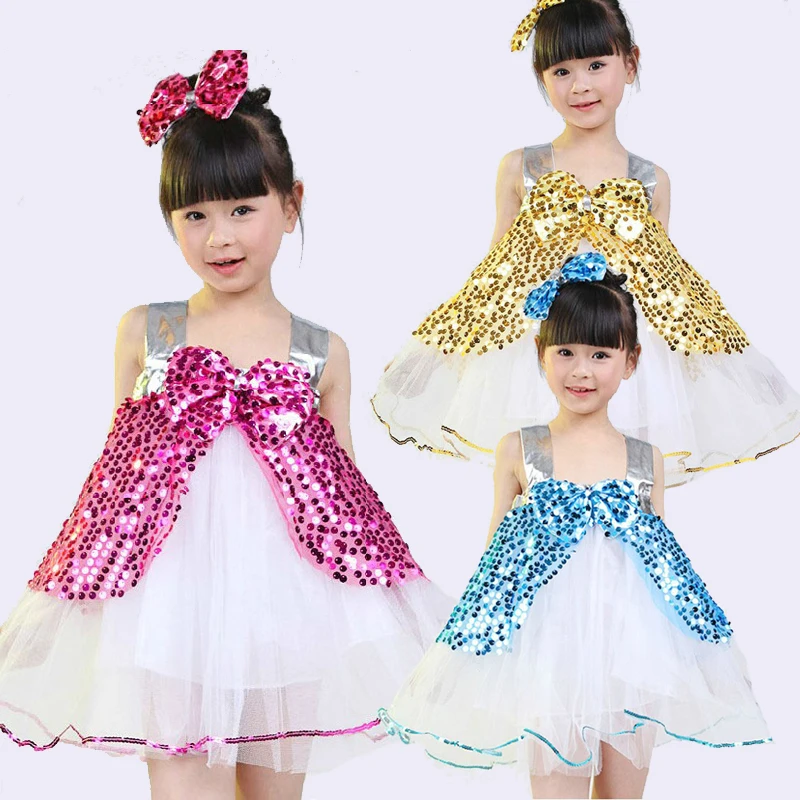 Meisjes Bloem Jurk Voor Kinderen Dans Uitvoeren Kleding Kids Sequin Tutu Ballet Kostuums Voor Dans Turnpakje Meisje Dancewear