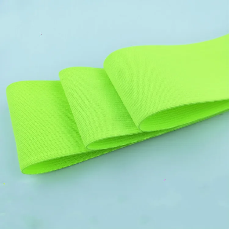 Nuovo elastico da cucito da 5CM largo elastico piatto elastico verde fluorescente alto, elastico in vita, accessorio per indumenti da cucito con