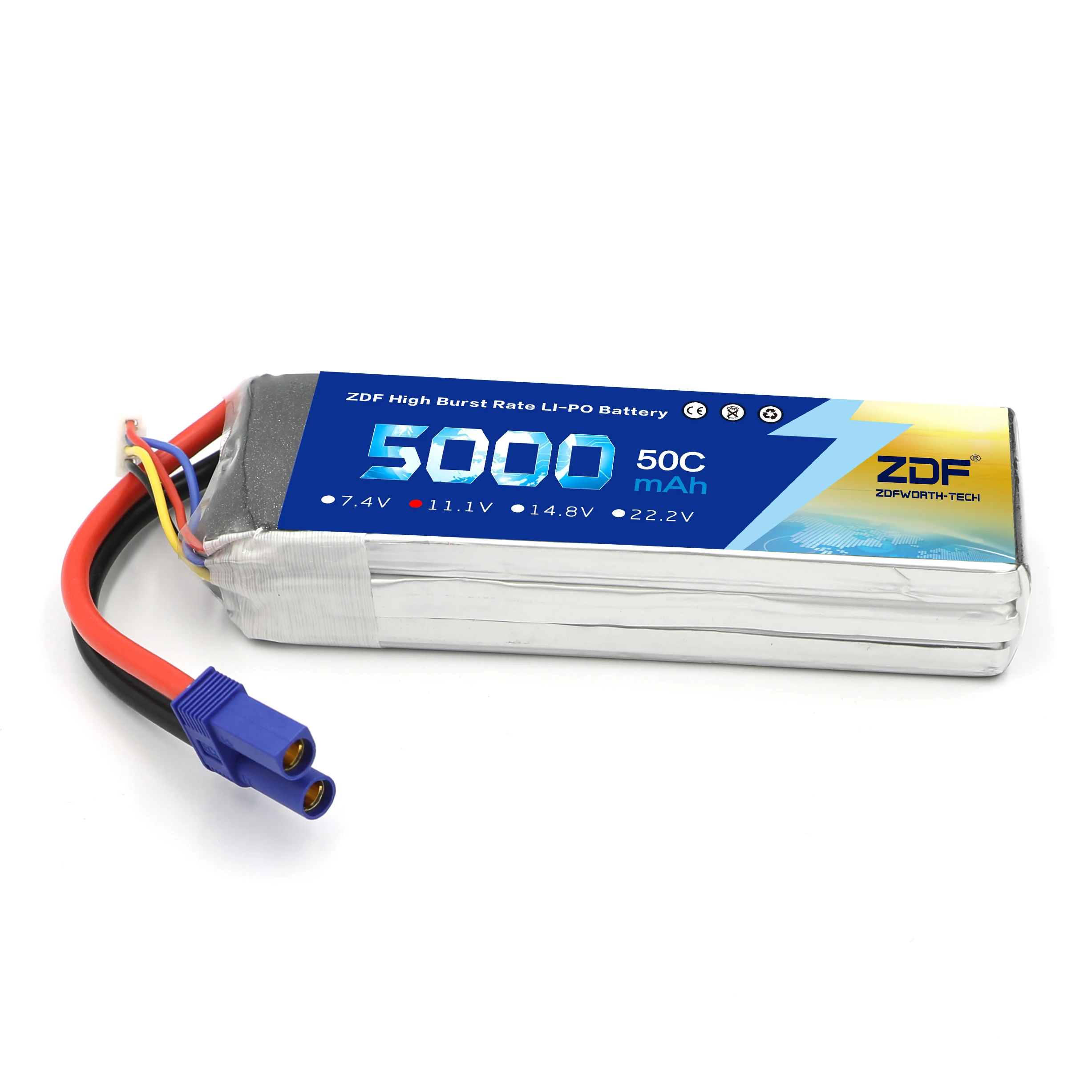 ZDF FPV 450 500 3S 11.1V 5000mAh 50C 100C RC LiPo Batteria Per RC Helicopter Boat Traxxas batteria auto ARRMA Axial HPI E-revo