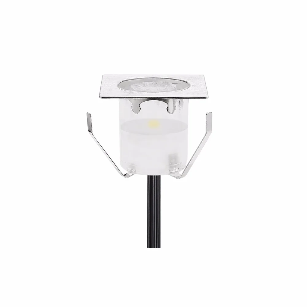 QACA Mini Petit Carré LED Lumières Enterrées dans le Paysage Creusée Basse Tension 0.6 W Économie D'énergie Échelle Lumière Souterraine B113