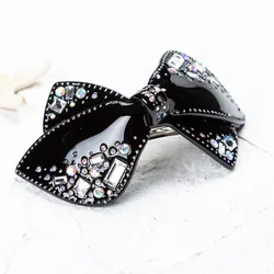 High Quality Acetate Bowknot Rhinestone Hair Barrettes for Girls Headwear Hair Accessories Gift For Girlfriend and Mum