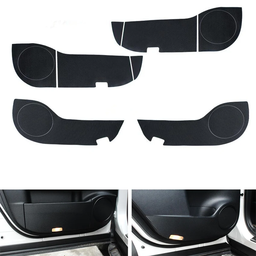 YAQUICKA Fit For Lexus RX RX200t 2016 2017 2018 Car Door Anti Kick Carbon Fiber Stickers Interior Accessories 4Pcs/set