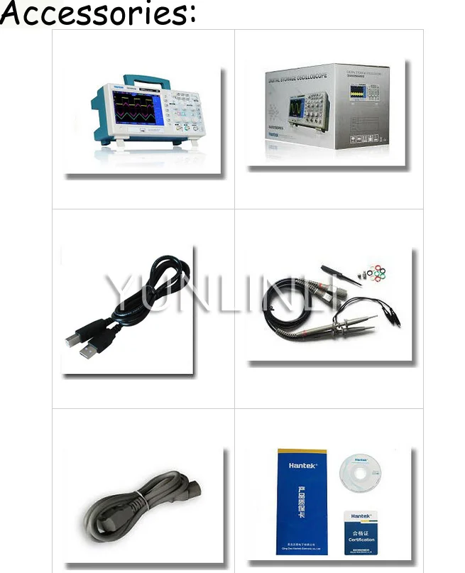 Digital Oscilloscope Portable 100MHz 1GSa/s Dual Channels Record Length 40K USB Osciloscopio Handheld Oscilloscopes DS05102P